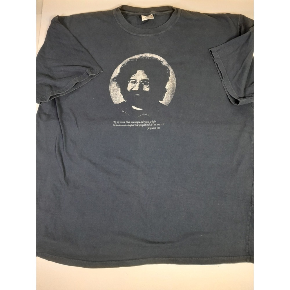 Vtg 90s 1995 Jerry Garcia T Shirt In Memory Tee Sz  XXL  Blue SS Dbl Sided